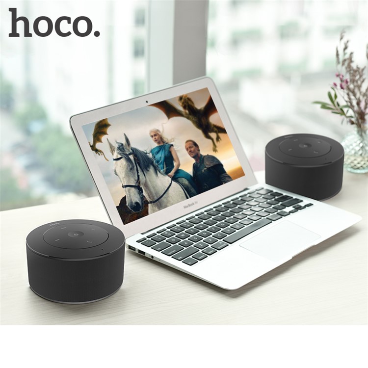 HOCO BS19 360 Surround Wireless Speaker with Mic/Aux-in - Black-7