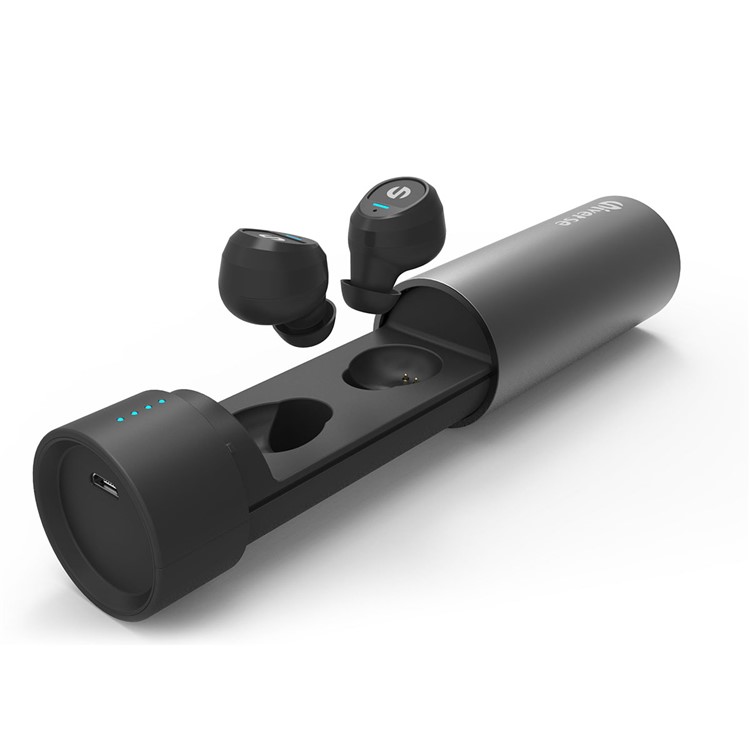 Mini Bluetooth Earphone TWS Binaural Twins Stereo Wireless Headset with Charging Box - Black-1