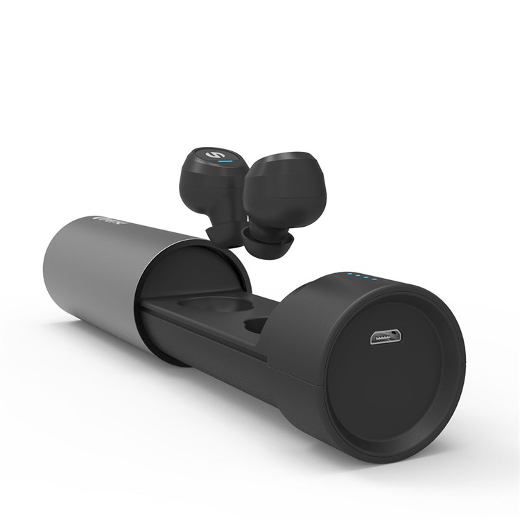 Mini Bluetooth Earphone TWS Binaural Twins Stereo Wireless Headset with Charging Box - Black-2