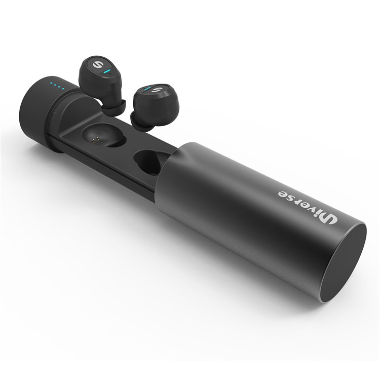 Mini Bluetooth Earphone TWS Binaural Twins Stereo Wireless Headset with Charging Box - Black-3