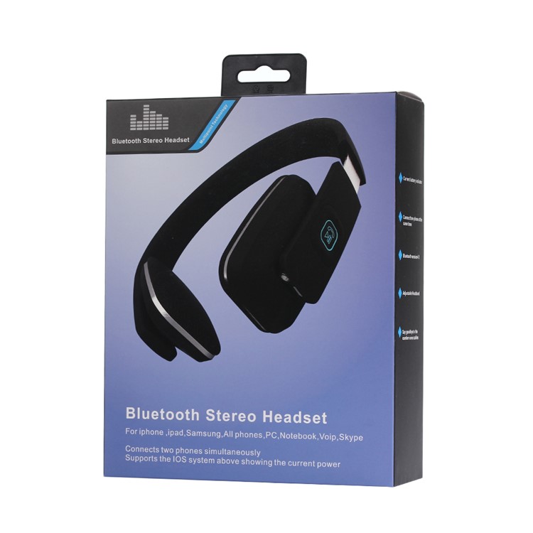LC-8600 Adjustable Stereo Over-ear Bluetooth Earphone with Aux-in - Black-5