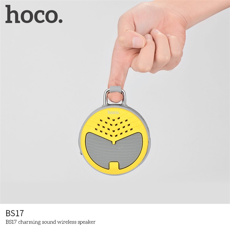 HOCO BS17 Charming Sound Wireless Bluetooth Speaker with Mic Support TF Card - Yellow-3