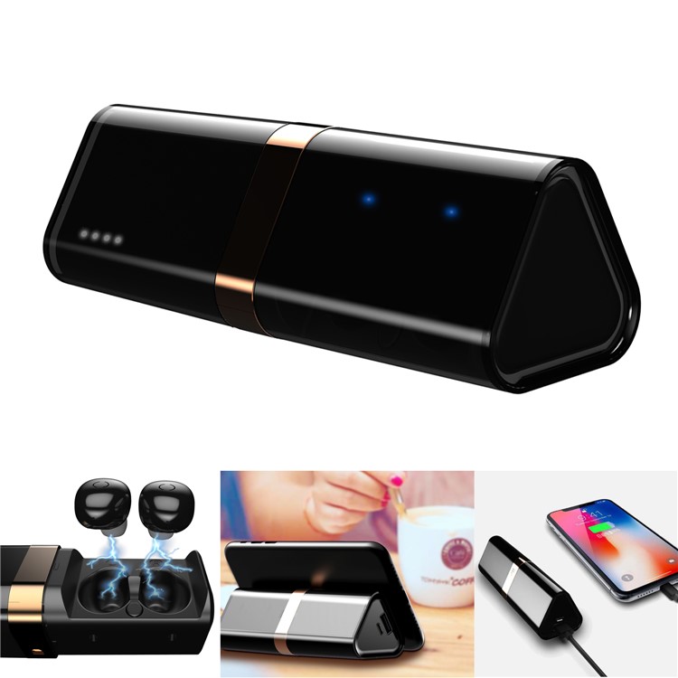 

B2 Mini Bluetooth V4.2 Wireless Binaural Earphone with Charging Case Phone Holder