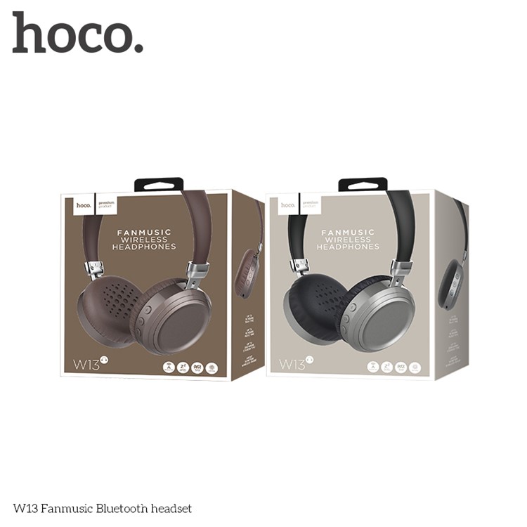 HOCO W13 Fanmusic Bluetooth Headset Over-ear Headphone with Mic - Black-4