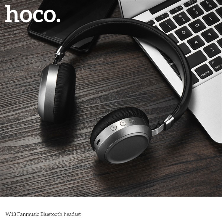 HOCO W13 Fanmusic Bluetooth Headset Over-ear Headphone with Mic - Black-6