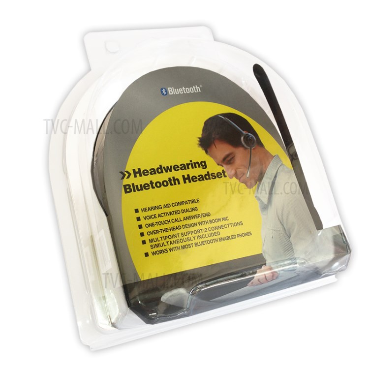 Hands-free Headwearing Bluetooth Headset Mic Earphone - Black-3