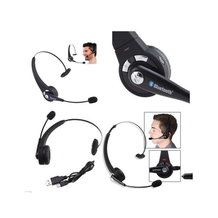 Head-wearing Wireless Headset Headband Chatting Bluetooth Headphone with Mic-10