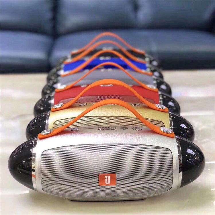 H7 Rugby Shape LED Double Speakers Wireless Bluetooth Speaker Support TF Card/Aux-in - Silver-4