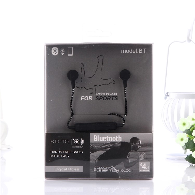 KD-T5 Hands-free Stereo Bluetooth Headphone Sports Headset for iPhone Samsung Huawei Etc. - Black-6