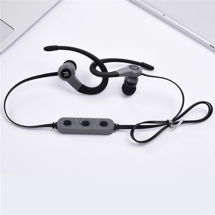 KD-T8 Hands-free Stereo Bluetooth Earhook Headphone Sports Headset for iPhone Samsung Huawei Etc. - Black-2