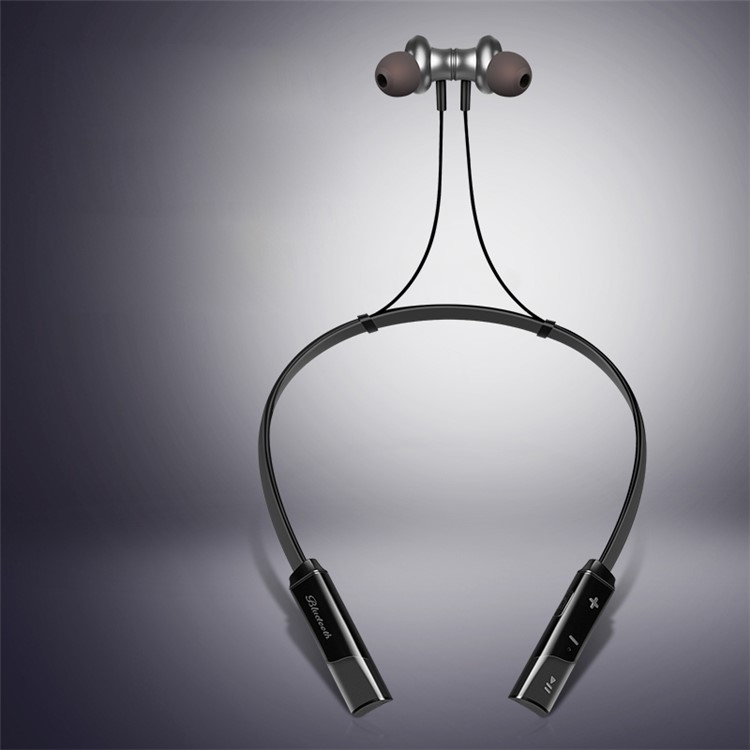 CSR8635 V4.2 Sports Stereo Wireless Magnetic Bluetooth Earphone with Microphone - Black-7