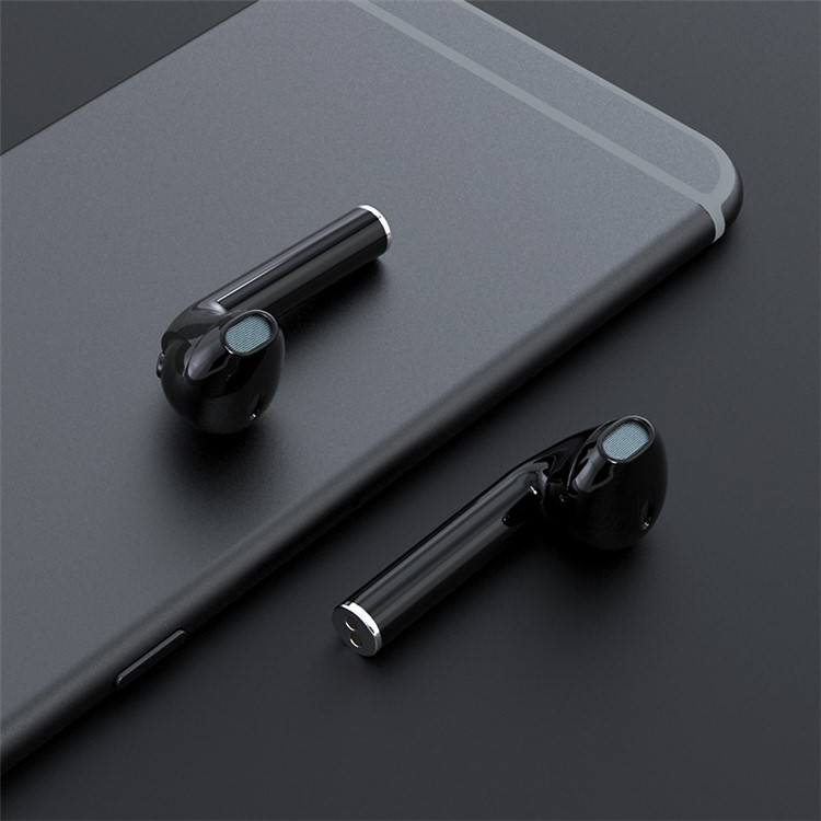 LANGSDOM T7A 1 Pair of T7A Earphones Bluetooth Wireless Stereo Music Handsfree Hifi Earphones for iPhone Samsung Huawei Etc. - Black-4