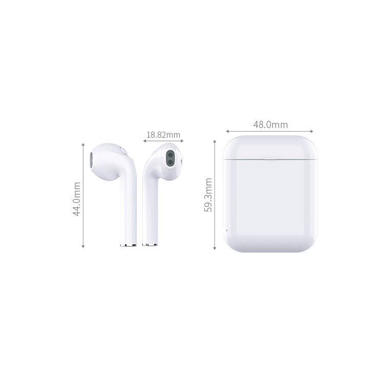 LANGSDOM T7A 1 Pair of T7A Hands-free Stereo Bluetooth Headphones with Mic for iPhone Samsung Huawei Etc. - White-10