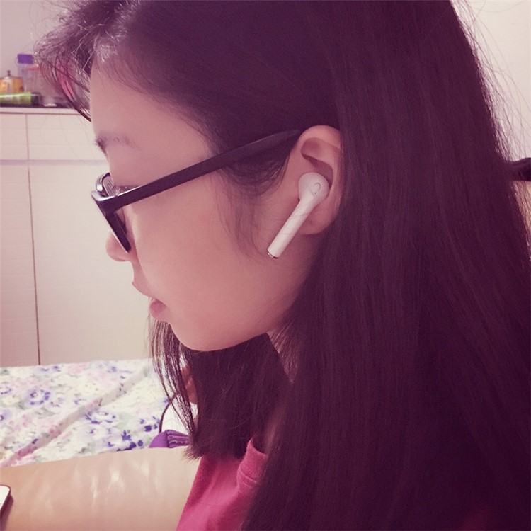 LANGSDOM T7A 1 Pair of T7A Hands-free Stereo Bluetooth Headphones with Mic for iPhone Samsung Huawei Etc. - White-16