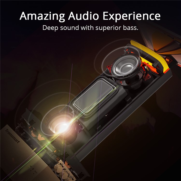 TRONSMART Beam 15W Wireless Bluetooth Speaker Solid Mesh Speaker with Deep Bass Mood Lights-3
