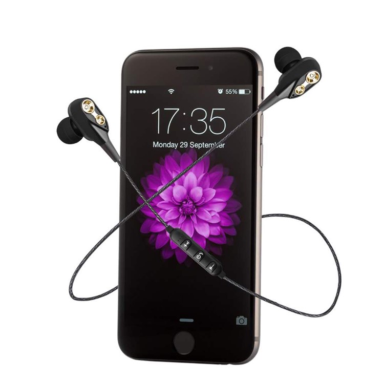 K88 In-ear Wireless Bluetooth 4.2 Stereo Earphone with Mic for iPhone Samsung - Black-7