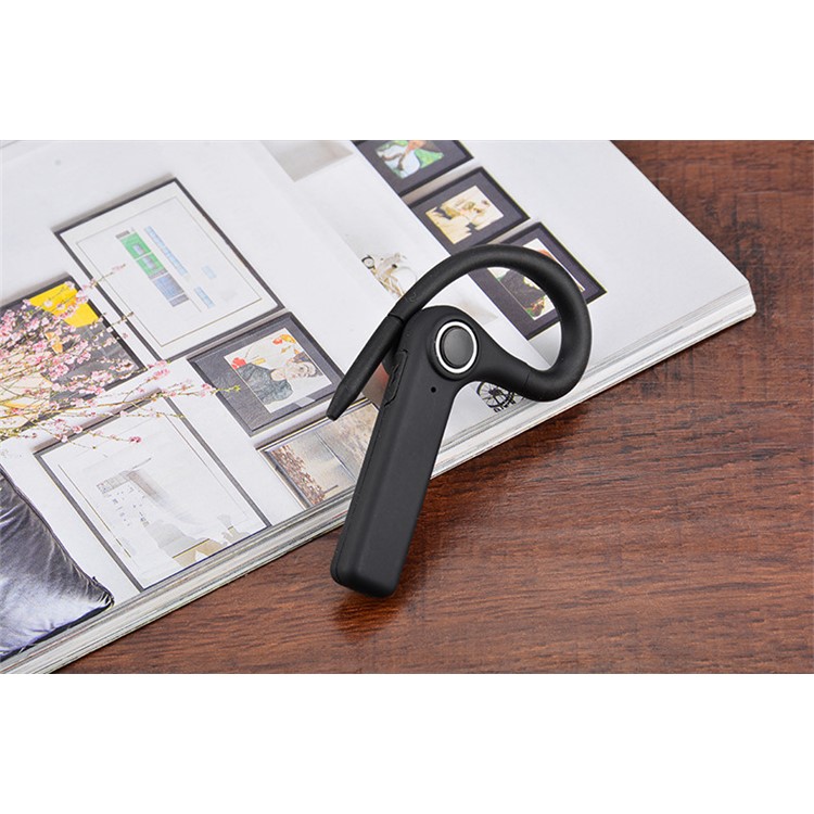 Single Ear-hook Bluetooth 4.1 Stereo Earphone with Mic for iPhone Samsung - Black-6