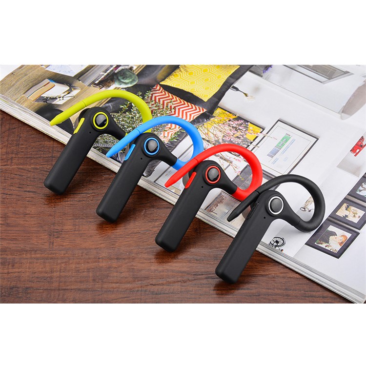 Single Ear-hook Bluetooth 4.1 Stereo Earphone with Mic for iPhone Samsung - Black-7