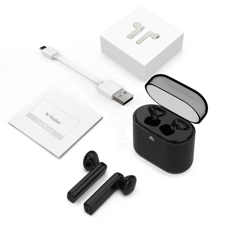 TWS True Wireless Bluetooth 4.2 Mini Sports In-ear Earphones + Charging Box - Black-8