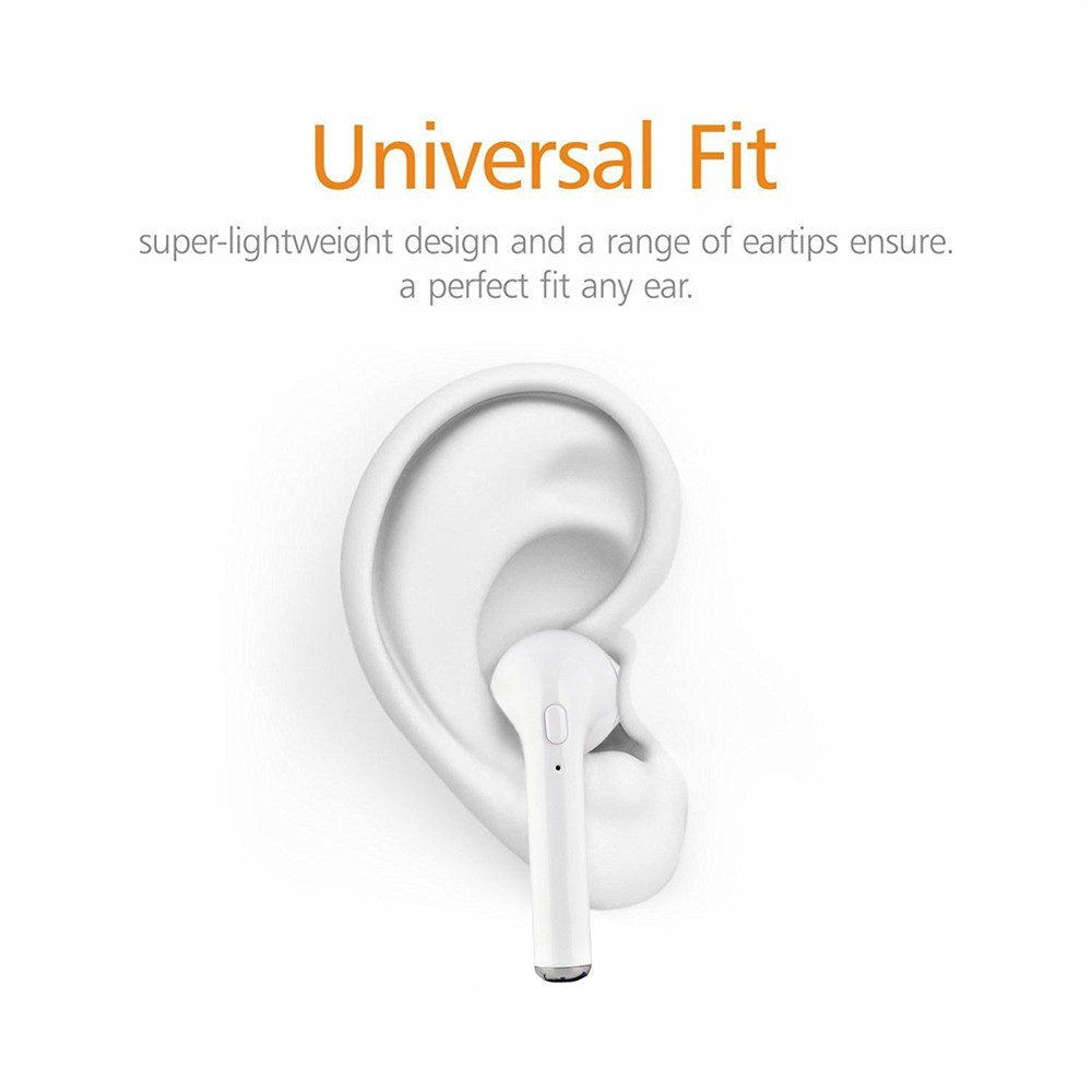 i7S TWS In-ear Wireless Bluetooth 4.2 + EDR Stereo Double Headphones with Charging Box - White-8
