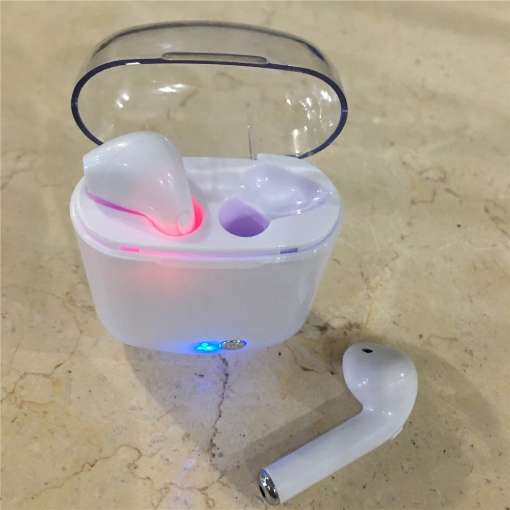 i7S TWS In-ear Wireless Bluetooth 4.2 + EDR Stereo Double Headphones with Charging Box - White-9