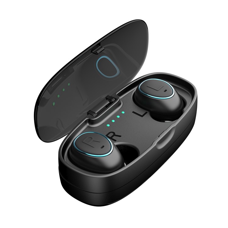 TS007 TWS In-ear Wireless Bluetooth 4.1 Double Headphones with Charging Box - Black-1