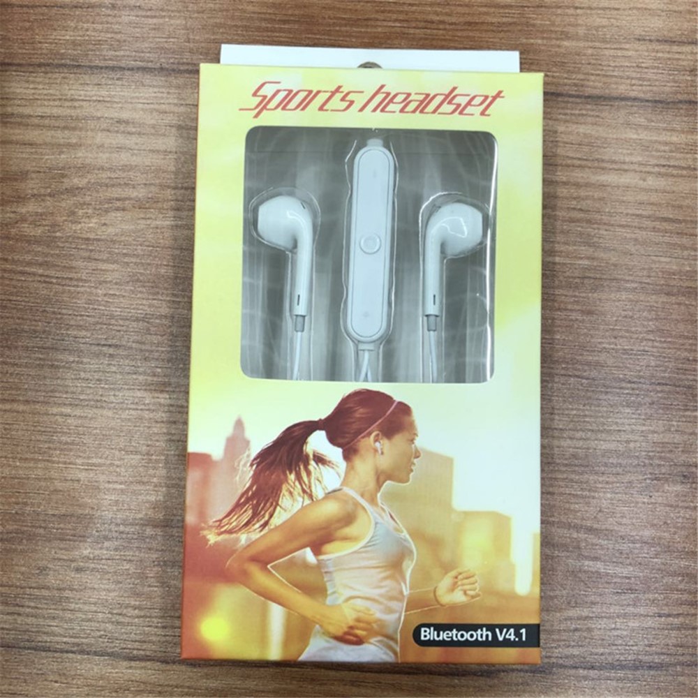 Portable Lightweight Wireless Bluetooth 4.1 Stereo Sports Earphone - White-5