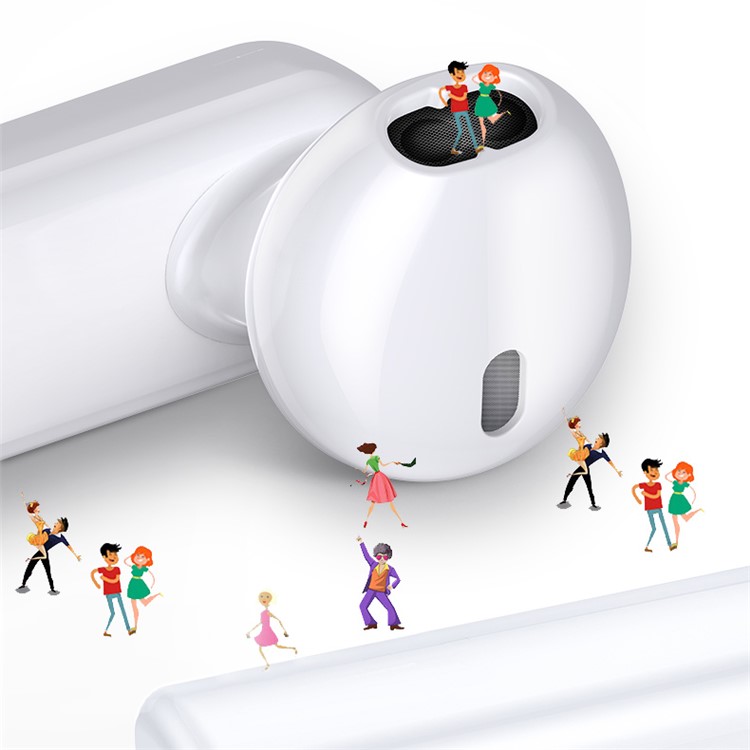JOYROOM T02 Mini Binaural Bluetooth In-ear Earphones Built-in Mic with Charger Box - White-11