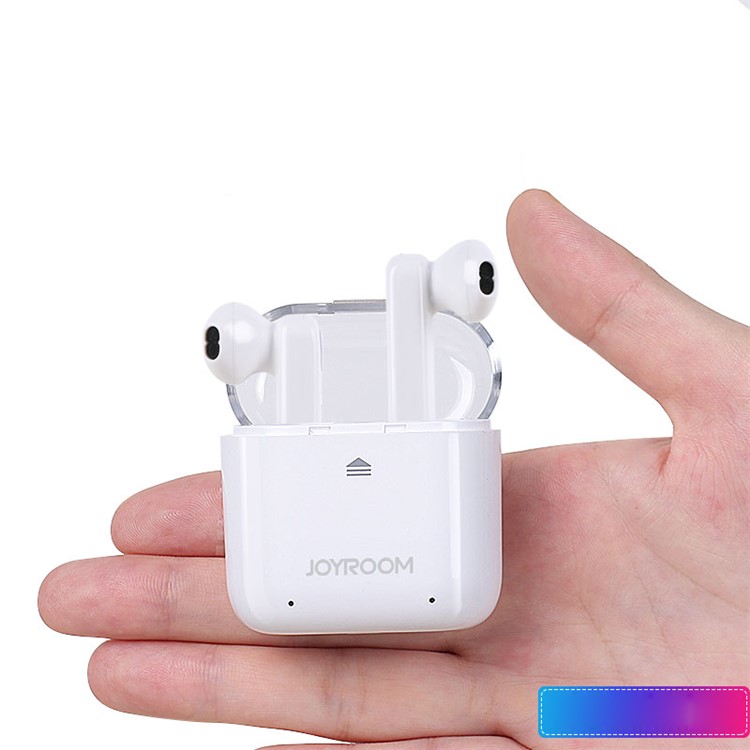 JOYROOM T02 Mini Binaural Bluetooth In-ear Earphones Built-in Mic with Charger Box - White-3