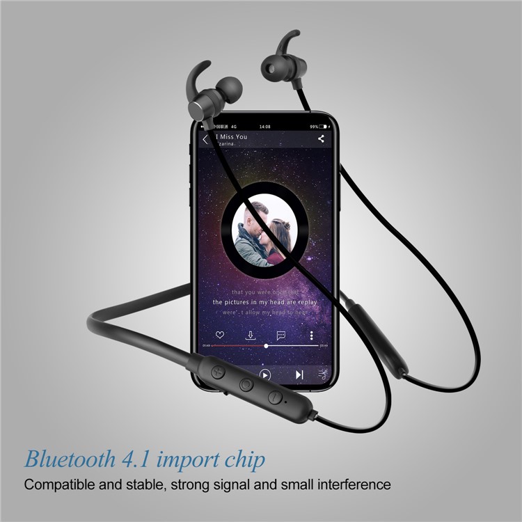 X7 Wireless Bluetooth Sport Stereo Earphone Magnetic Adsorption In-ear Headset with Mic - Black-3
