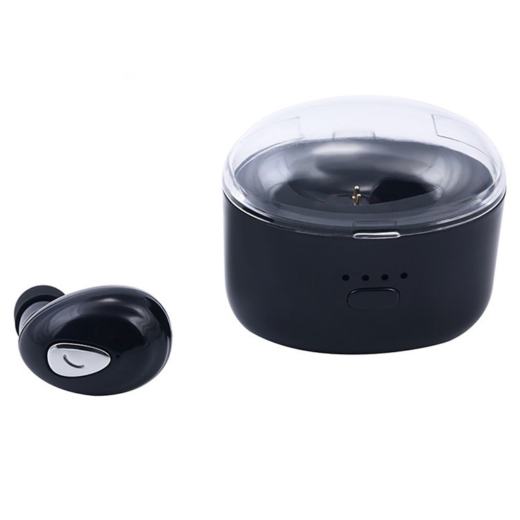 

K3 Mini Wireless Bluetooth 4.1 In-ear Earphone with Charging Case Box - Black
