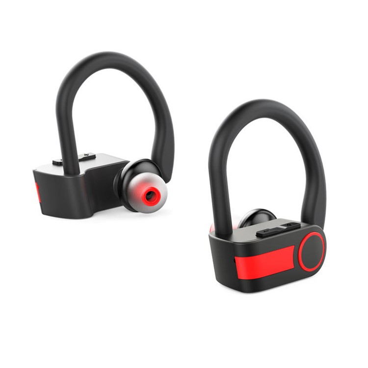 

Lightweight TWS Binaural Ear-hook In-ear Wireless Bluetooth 4.2 Sports Headphones - Red / Black
