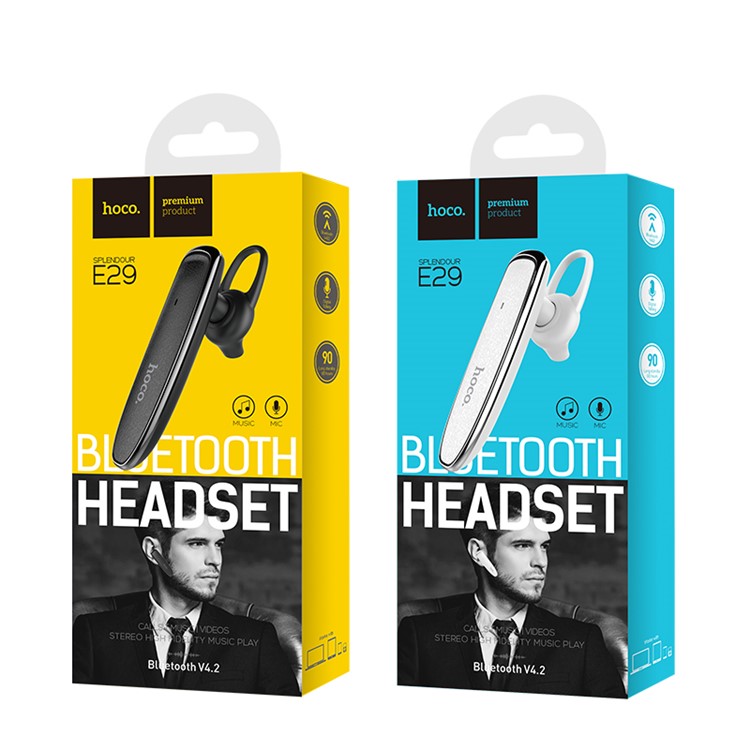 HOCO E29 Splendour Bluetooth 4.2 In-ear Single Earphone with Mic - Black-7