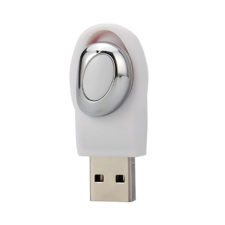 Одиночные наушники bluetooth-вкладыша с usb-магнитной зарядкой для iphone samsung и т. д. - серебряный