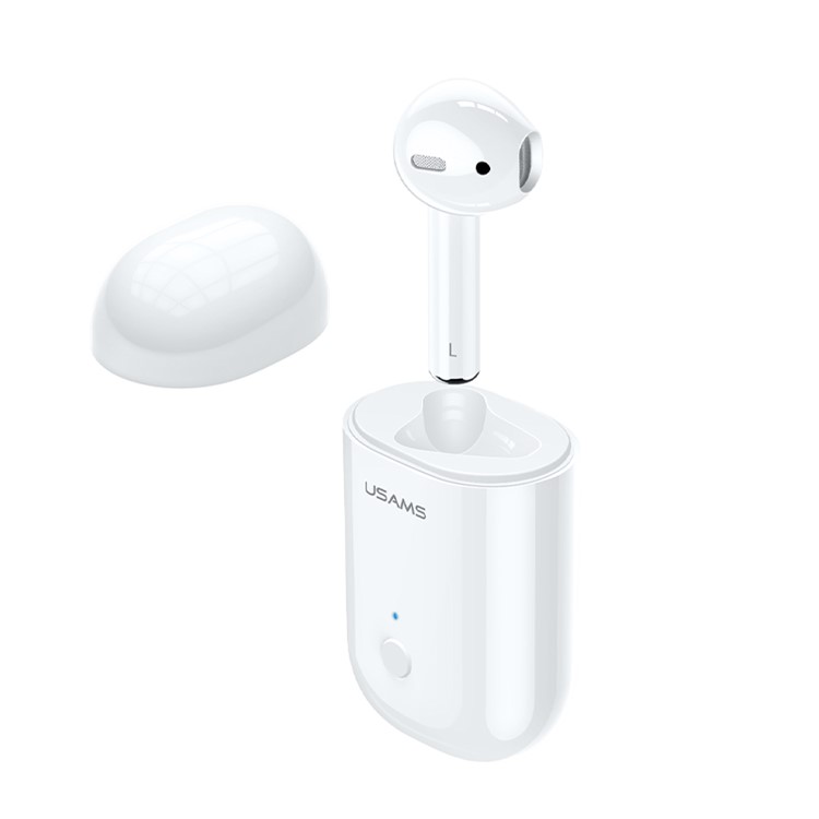 USAMS US-LB001 Single In-ear Wireless Bluetooth 5.0 Earphone with Charging Box-1