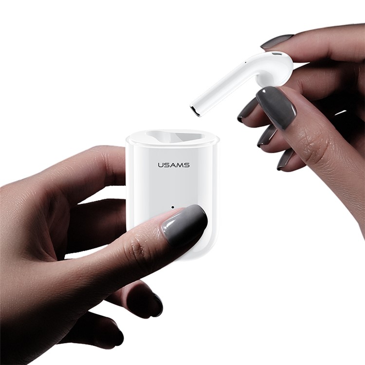 USAMS US-LB001 Single In-ear Wireless Bluetooth 5.0 Earphone with Charging Box-5