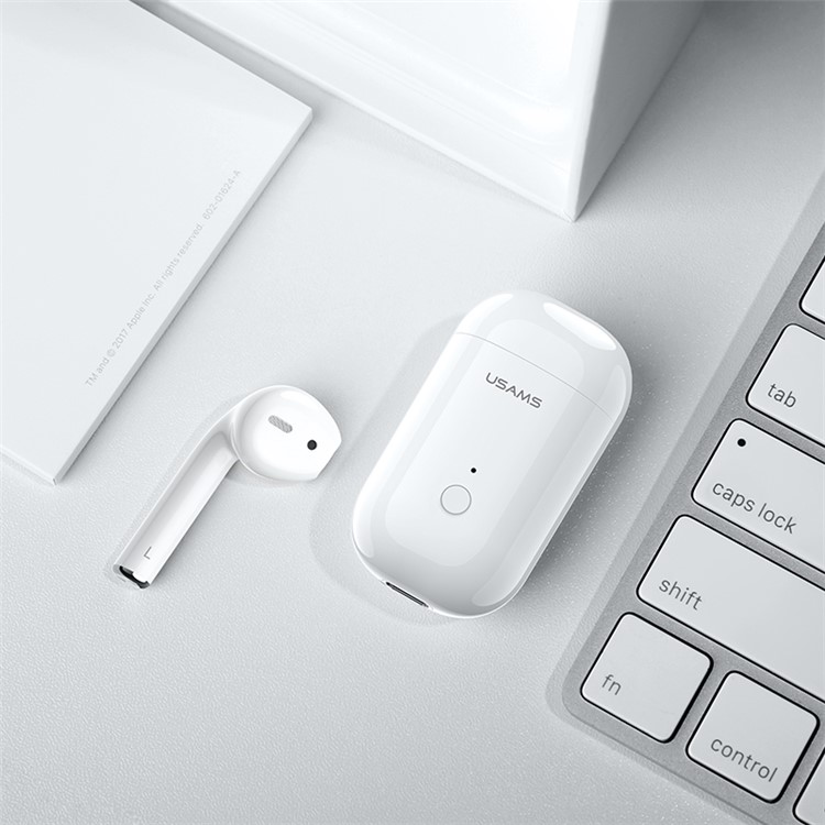 USAMS US-LB001 Single In-ear Wireless Bluetooth 5.0 Earphone with Charging Box-10