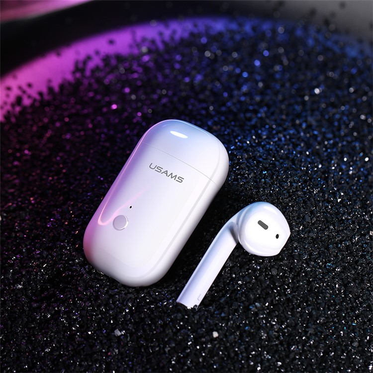 USAMS US-LB001 Single In-ear Wireless Bluetooth 5.0 Earphone with Charging Box-17