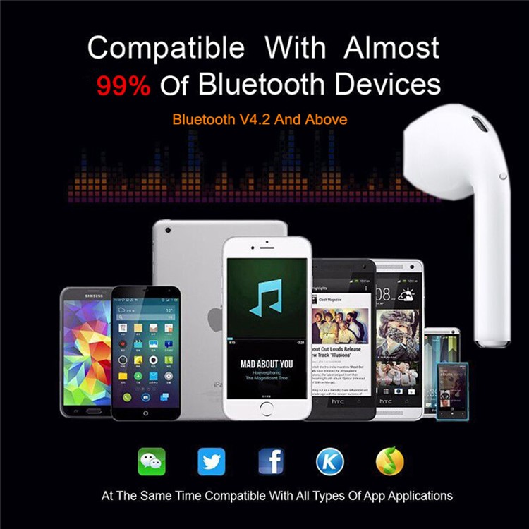 TWS Bluetooth 4.2 Stereo Earphones Wireless Headsets with Charging Box-8