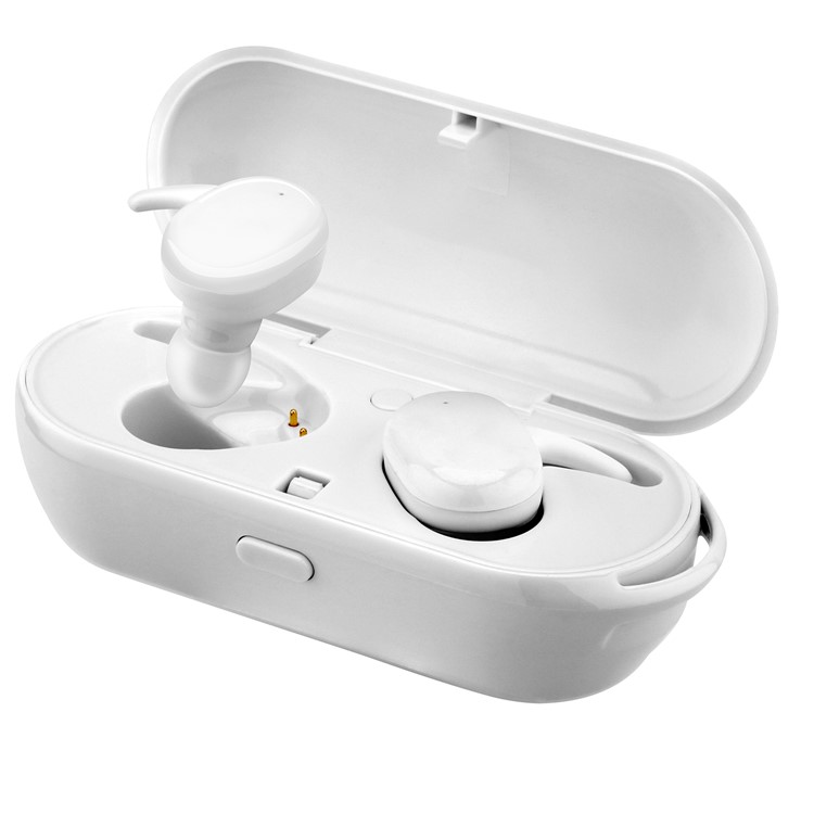 TWS Fone De Ouvido Bluetooth 4.2 Sem Fio Com Estojo De Carregamento Portátil - Branco-1
