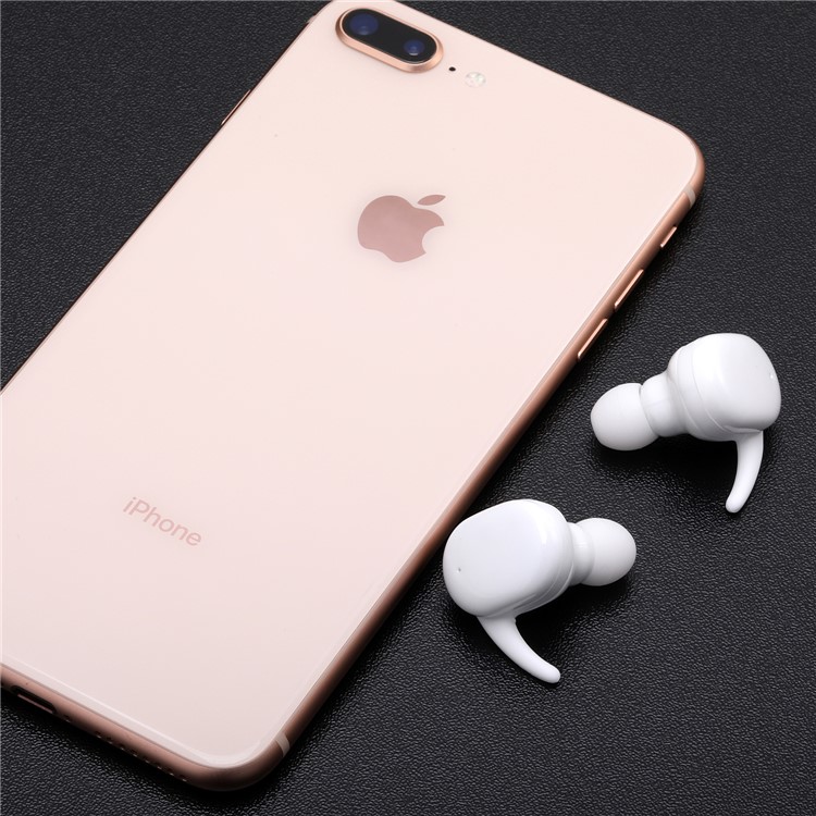 TWS Fone De Ouvido Bluetooth 4.2 Sem Fio Com Estojo De Carregamento Portátil - Branco-12