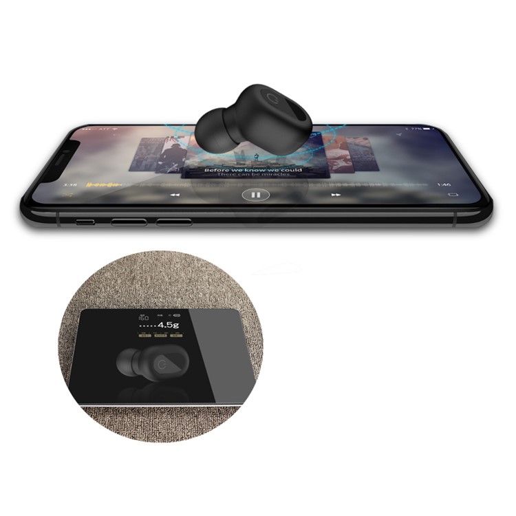 NB3 Portátil Bluetooth V5.0 Handsfree Único Earbud Com Microfone Para Apple, Samsung, Huawei Etc. - Preto-6
