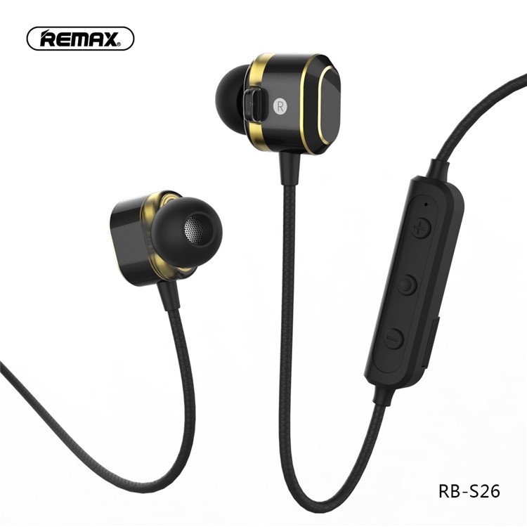 REMAX S26 Wireless Bluetooth Stereo Headphone Headset with Microphone - Black-2