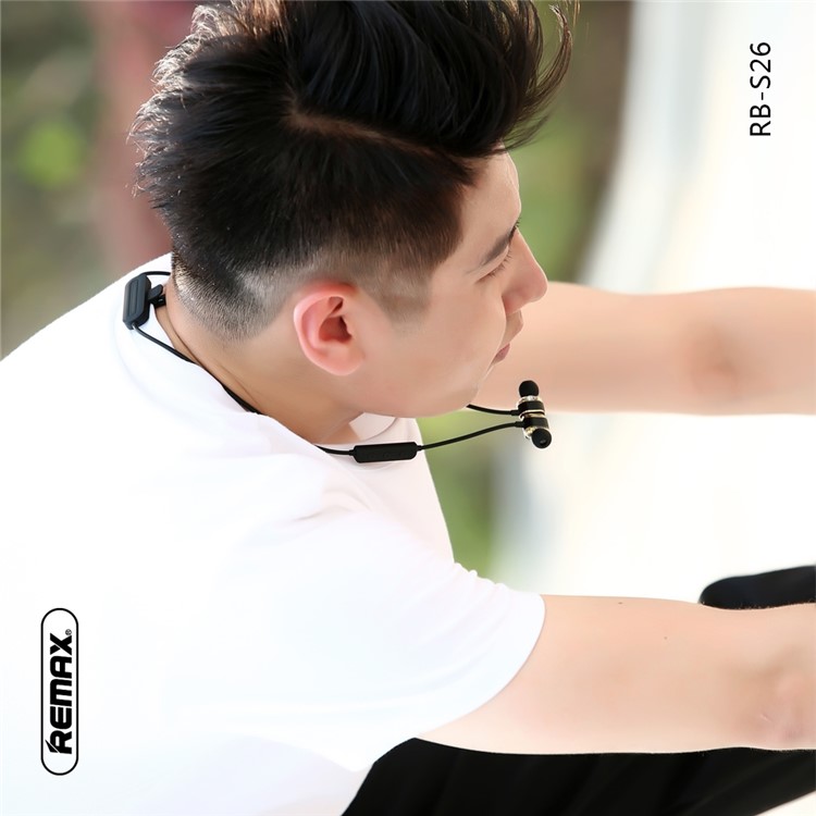 REMAX S26 Wireless Bluetooth Stereo Headphone Headset with Microphone - Black-3