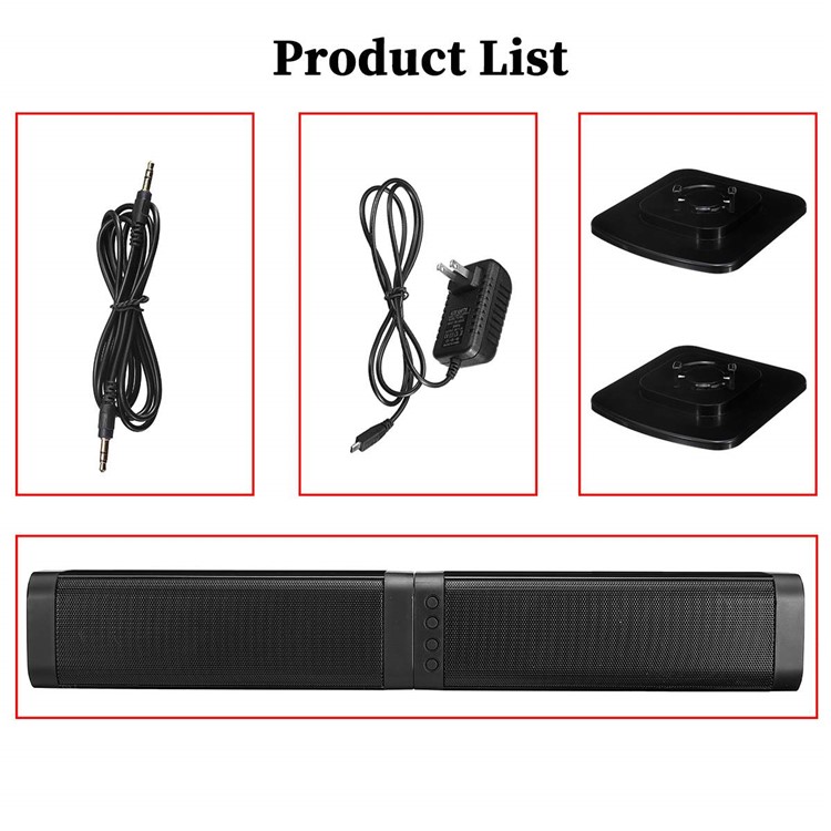 BKS-33 Family Wireless Bluetooth 2-in-1 Detachable 3D Stereo Effect Soundbar Speaker - EU Plug-12