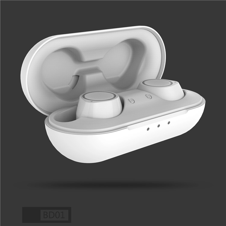 BTH188 TWS Bluetooth Earbuds Portable True Wireless HiFi Wireless Earphones with Charging Box - White-13