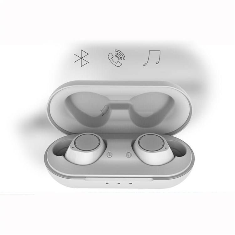 BTH188 TWS Bluetooth Earbuds Portable True Wireless HiFi Wireless Earphones with Charging Box - White-5