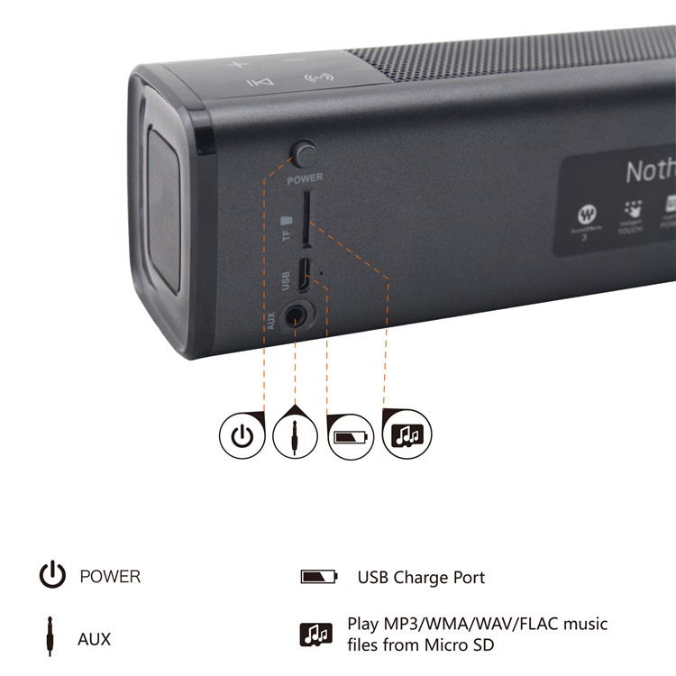 SL-1000S Wireless Speaker BT Soundbox Subwoofer Soundbar Speakers Column Amplifier Sound Box Portable Loundspeakers - Black-10