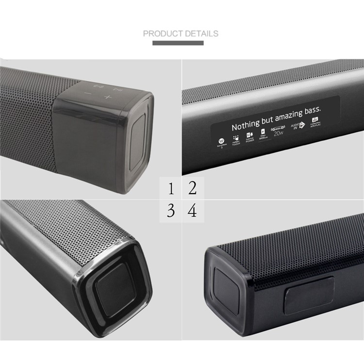 SL-1000S Wireless Speaker BT Soundbox Subwoofer Soundbar Speakers Column Amplifier Sound Box Portable Loundspeakers - Black-11