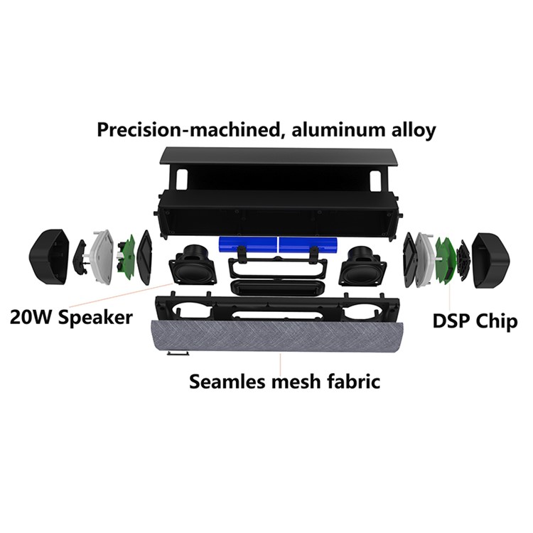 S9 Wireless Speaker Music Soundbar Subwoofer Home TV Audio Player Amplifier Outdoor Loundspeakers U-disk BT Speaker - Black-7